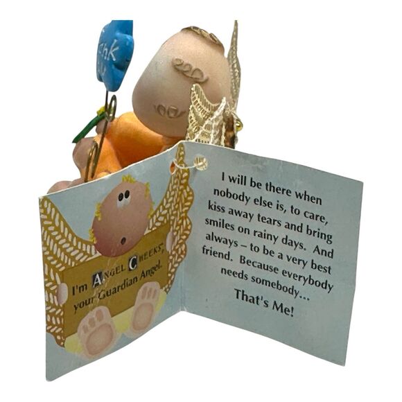 Russ Berrie Angel Cheeks Figurine Thank you 2001  Kirk Kritters Cherub - Picture 7 of 9